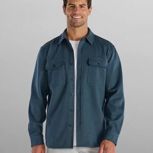 BYLT Basics Black Casual Button Down Shirt (color: vintage-navy)